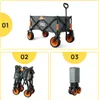 7MAGIC 120L Bollerwagen Faltbar 150KG Belastbar mit Große Produktbild-Vorschau 15