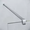 A close-up view of a shower enclosure's metal support bar attached to a glass panel. Anteprima dell’immagine prodotto