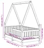 vidaXL Dětská postýlka bílá 70x140 cm Masivní borovicové Náhled obrázku produktu 7