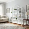 A living room scene with a couch, rug, and a white bookshelf filled with decorative items and books. Anteprima dell’immagine prodotto