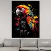 Bunter Papagei Pop Art Leinwandbild Wandbild Kunstdruck XL Produktbild-Vorschau 2