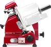 A red meat slicer is shown against a white background. Náhled obrázku produktu