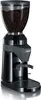 A black electric coffee grinder with a hopper full of coffee beans. Podgląd zdjęcia produktu