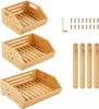 Relaxdays Obst Etagere Bambus, HxBxT: 49 x 30 x 25 cm, Produktbild-Vorschau 5