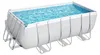 Piscina rettangolare grigio chiaro con struttura in acciaio Anteprima dell’immagine prodotto 4