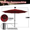 TolleTour Parasol de jardin 3 m Parasol hydrofuge Parasol Voir les images du produit 2