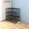 EUGAD Freigehege Laufgitter mit Tür&Treppe DIY Schwarz, Produktbild-Vorschau 2