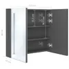 vidaXL Armoire à miroir LED pour salle de bain Gris Voir les images du produit 9