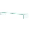 vidaXL Table TV/rehaussement d'écran verre transparent Voir les images du produit 12