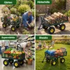 COSTWAY Bollerwagen, Gartenwagen Metall, bis 410 kg, Produktbild-Vorschau 9