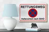 Holzschild Hinweis 18x12cm Rettungsweg Halteverbot nach Produktbild-Vorschau 5