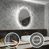 Elliptisch Badezimmerspiegel mit LED-Beleuchtung und Produktbild-Vorschau 1