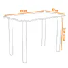 Betonový stůl AKKE s černými nohami DxŠxV: 100x50x74 cm Náhled obrázku produktu 8