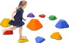 A young girl is playing on a set of colorful stepping stones. Náhľad obrázku produktu