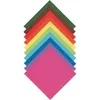 A stack of square colored papers arranged in a fan shape. Voir les images du produit