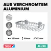 tesa ALUXX Ablagekorb einstöckig 4eck silber Anteprima dell’immagine prodotto 20