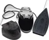 A disassembled steam iron and its components are laid out on a white background. Produktbild-Vorschau