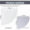 Eck-Duschmatte rutschfest 70 x 70 cm Weiß mit Saugnäpfen Produktbild-Vorschau 2