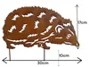 Gartenstecker Igel aus Edelrost, 30 x 17 cm, Metalldeko für Produktbild-Vorschau 3
