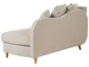 BELIANI Chaiselongue Linksseitig Beige Leinenoptik mit Produktbild-Vorschau 9