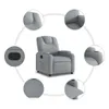 The Living Store Relaxsessel Hellgrau Stoff Produktbild-Vorschau 8
