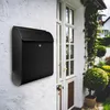 Design Briefkasten Stahl schwarz mit Zeitungsfach Produktbild-Vorschau 3