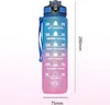 Wasserflasche mit Messbecher und Strohhalm 1l ombre blau Produktbild-Vorschau 9