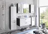 Hochschrank - Weiß Hochglanz - Grau - B 38 cm - 2 Türen - 1 Produktbild-Vorschau 2
