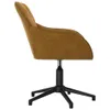 The Living Store Bürostuhl Drehbar Braun Samt Produktbild-Vorschau 4
