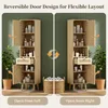 Flieks Badezimmer-Hochschrank mit Rattan-Schranktüren, Produktbild-Vorschau 8