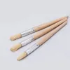 Three brushes with wooden handles and silver ferrules are shown against a white background. Produktbild-Vorschau