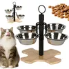 Erhöhte Futterstation für Katzen - Dreistöckig - Vier Produktbild-Vorschau 2