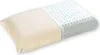 A pillow with a beige cover and a light blue perforated foam section. Náhľad obrázku produktu
