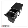 Ekotech Abfallsammler A16S88S Aladin schwarz 2x 8 Liter Produktbild-Vorschau 3