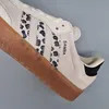 Close-up view of an Adidas Samba shoe with a leopard print detail. Produktbild-Vorschau