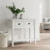 vidaXL Konzolový stolek BODO White 91x35x74 cm z masivního Náhled obrázku produktu 2