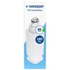A product shot of a refrigerator water filter on its packaging. Podgląd zdjęcia produktu