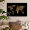 MuchoWow® - Leinwandbilder - Weltkarte - Gold - Luxus - Produktbild-Vorschau 2