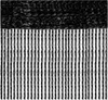 A close-up view of a black string curtain, showing the texture of the strings and the fabric header. Anteprima dell’immagine prodotto
