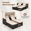 COSTWAY : chaise longue double en polyrotin pour 2 Voir les images du produit 3