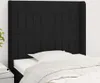 The Living Store Kopfteil mit Ohren Schwarz 103x16x118/128 Produktbild-Vorschau 1