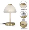 LED stolová lampa - biela - mosadz - opálové sklo - V 24 cm Náhľad obrázku produktu 17
