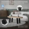 ML-Design sada 4 noh stolu / podnoží lavice úhlová, 42 cm, Náhled obrázku produktu 2