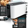 A toaster with marketing text and diagrams highlighting its features. Produktbild-Vorschau