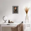 Gerahmtes Poster - Schwarzer Rahmen - Frau Katze Blumen - Produktbild-Vorschau 6