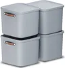 Four gray storage boxes are stacked in a two-by-two formation against a white background. Produktbild-Vorschau