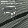 HOMCOM Zweisitzer Sofa mit 2 Kissen Polstersofa mit 54cm Produktbild-Vorschau 8
