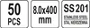 Edelstahlklammern 8,0x400mm 50 Stück YT-70584 YATO Produktbild-Vorschau 4