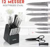 ALPINA Messerblock-Set, 15-teilig, Edelstahl, schwarz Produktbild-Vorschau 4