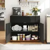 COSTWAY Sideboard, armoire de cuisine avec plan de travail, Voir les images du produit 2